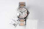 AF Factory Ballon Bleu de Cartier 42*13MM 316L Steel Two-tone Rose Gold Bracelet White Watch